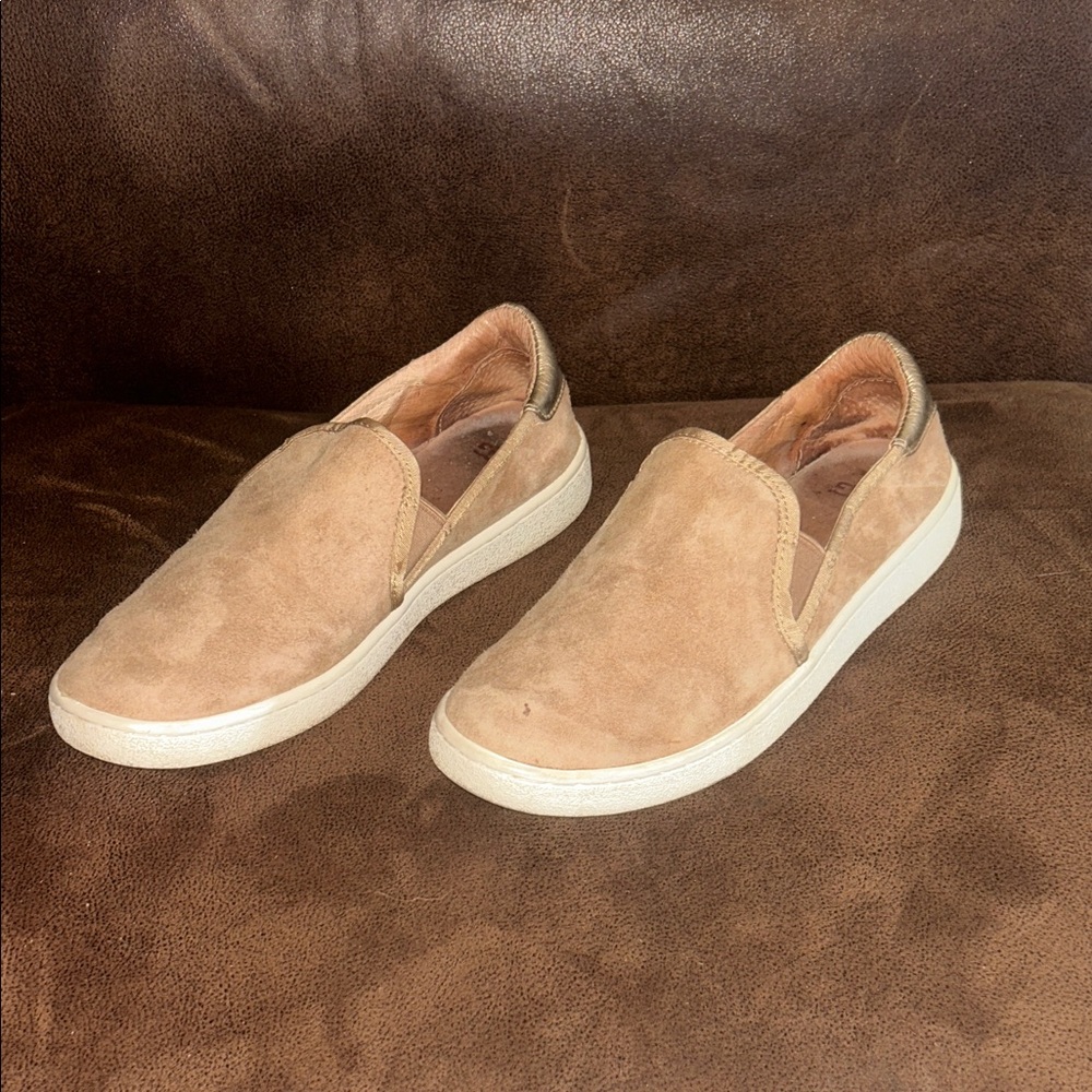 UGG Women's Tan Suede Slip-On Loafers